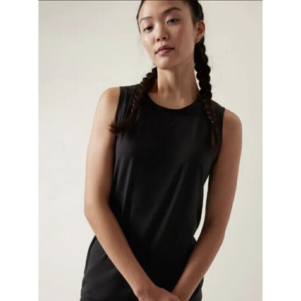 Albion‎ Black Muscle Tank High Low Hemline Sleeveless Women Small